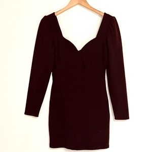 Aritzia (Talula) mini dress; long sleeve, merlot colour. Perfect condition